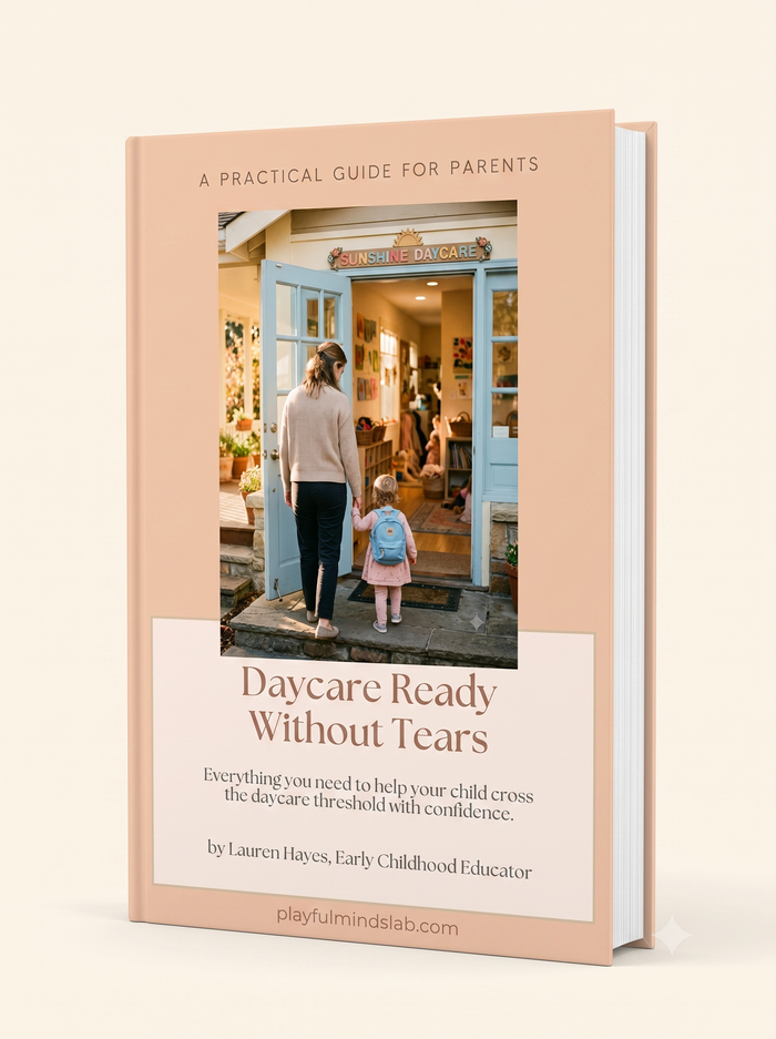 Daycare Ready Without Tears ebook cover, 3D mockup