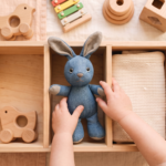 signs your child is ready for daycare, toddler comfort toy in cubby